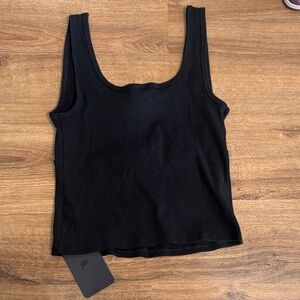 Fabletics Black Ribbed Tank Top